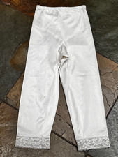 924 TARA Large White Satin Shaping Lace Hem Tummy Panel Pettipants 100