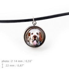 Clumber Spaniel, pendant for people who love dogs. Photojewelry. Handmade. UK