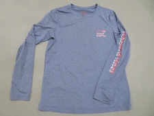 Vineyard Vines Performance Shirt Mens Medium Heather Blue Harbor Whale Logo
