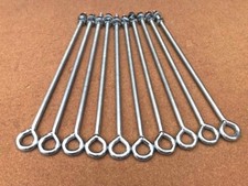 Welded eye bolts 300mm nuts washers M10 chainlink fencing barbed wire brackets 