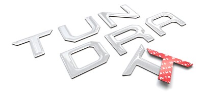 BDTrims Silver 3D Domed Raised Letters compatible with Tundra 2014-2021 Tailgate