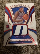 2019-20 Immaculate Sekou Doumbouya RED Remarkable PLAYER Worn Jersey RC 14/25