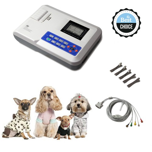 ECG100G-Vet Veterinary ECG Machine Electrocardiograph Digital 1 Channel,Printer