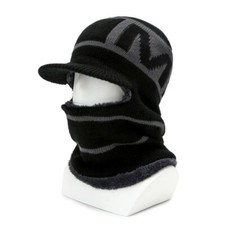 Winter Balaclava Knitted Thick Warm Beanie Hat Scarf Set Neck Cover Plus Velvet
