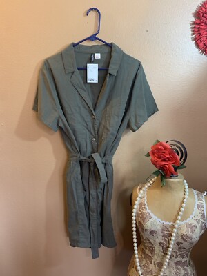 H&M Divided Olive Green Button Down Dress/Tunic XL | eBay H&M Divided Olive Green Button Down Dress/Tunic XL | eBay