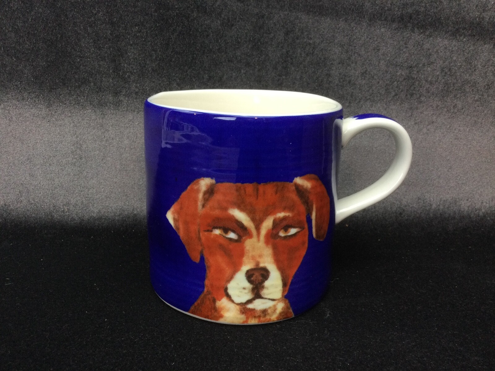 ANTHROPOLOGIE COFFEE TEA LATTE MUG CUP DOG "DUKE" CAROLE AKINS EXCELLENT eBay