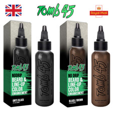 Tomb 45 Colour Hair Enhancement Beard & Lineup 60ml - Onyx Black / Black Brown