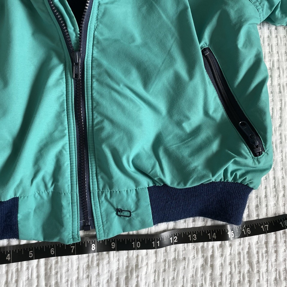 Vintage 90s Woolrich Womens Green Fleece Lined Bomber Zip Jacket Size M