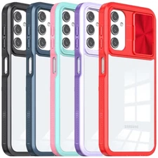 For Samsung Galaxy A15 5G Phone Case Transparent Case W/ Camera Privacy Cover