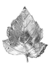 Martha Stewart Park Leaves Collection 9 Inch Silver Maple Leaf Bowls