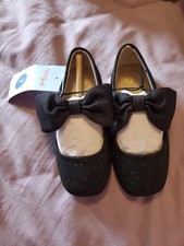 Cat  Jack Toddler Girl Black Glitter Flats Size 9