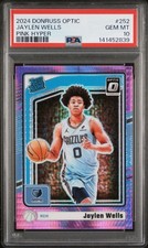 PSA 10 💎 2024-25 Panini Donruss Optic Pink Hyper Jaylen Wells Rated Rookie #252