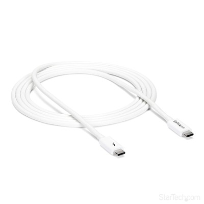 StarTech.com 6.6ft (2m) Passive Thunderbolt 3 Cable, 20Gbps, 100W PD, 4K Video, 