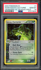 2004 POKEMON EX TEAM MAGMA VS TEAM AQUA #1 TEAM AQUA'S CACTURNE-HOLO PSA 10 on eBay