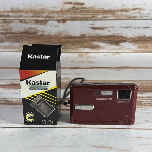 Samsung i85 Digital Camera – Red – 8.1MP – Battery & Charger Tested Wear - Picture 1 of 7