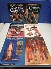 Lot of 6 - Wood Carving Books - Christmas, Critters, Sea Captain, Country Folk