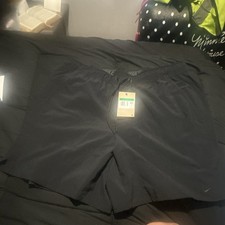 Nike Men's Black Athletic Shorts Size L Drawstring Elastic Waist Mesh Polyester