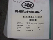 Sargent and Greenleaf 6530-002 Safe Vault Lock NOS w/extra bolts S&G 6500 Series