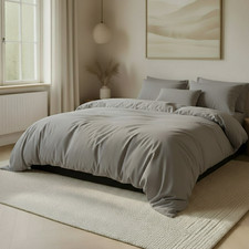 Duvet Quilt Cover 200TC Egyptian Cotton 3PC Bedding Set Single Double King Super