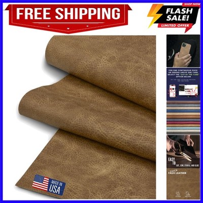 Faux Leather Fabric, Thick Durable Synthetic Repholstery Leather Vinyl, Soft ...