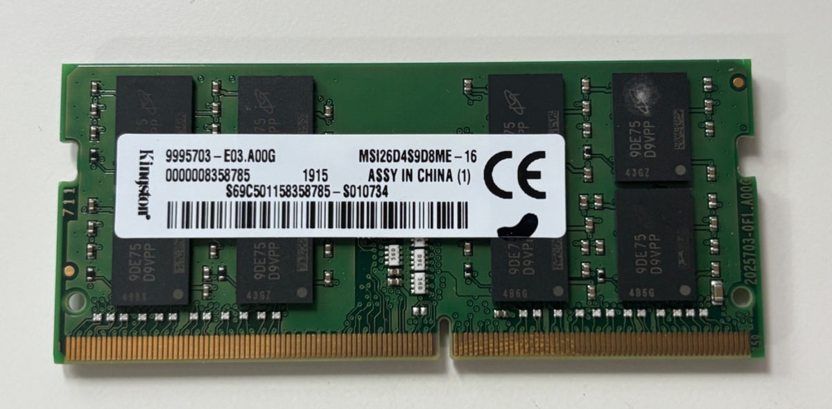 メモリー Kingston CBD26D4U9BME-16 (16GBx8) 128GB Kingston CBD26D4U9BME-16 (16GBx8) 128GB Kingston Memory 16GB 2666v