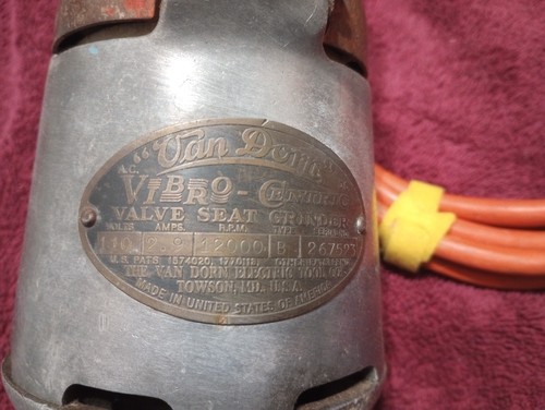 METAL Vintage Van Dorn Vibro Centric Valve Seat Grinder Type B 12000 RPM - Picture 10 of 11