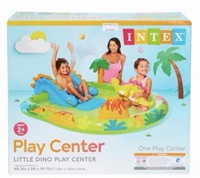 Intex Little Dino Dinosaur Themed Inflatable Backyard Pool Play Center New