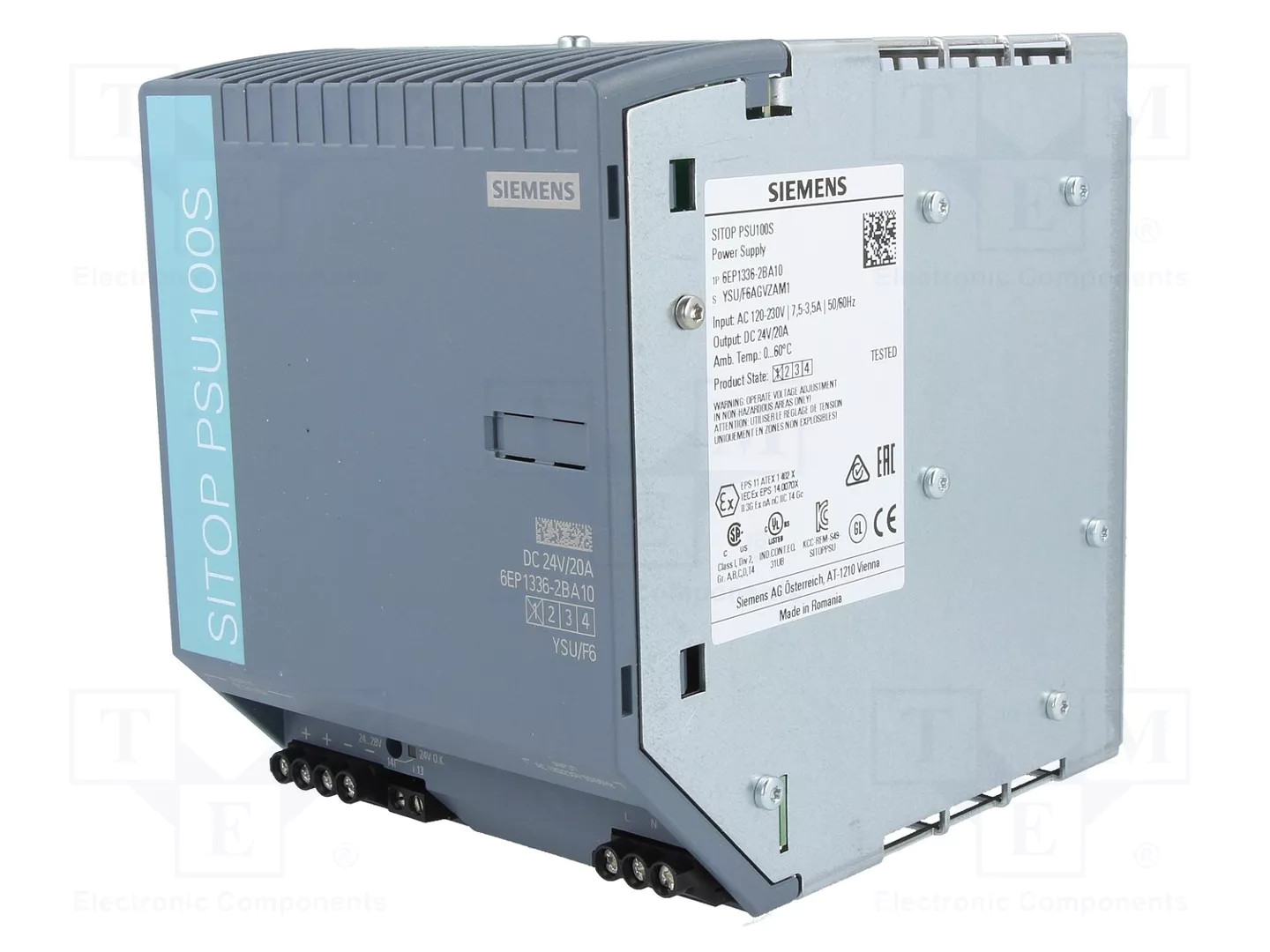Power supply: switching; for DIN rail; 480W; 24VDC; 20A; IP20