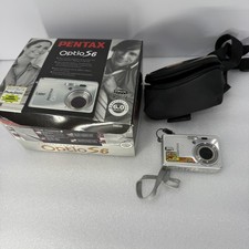 Pentax Optio S6 6.0MP Compact Digital Camera Silver Works w/ Original Box  Case