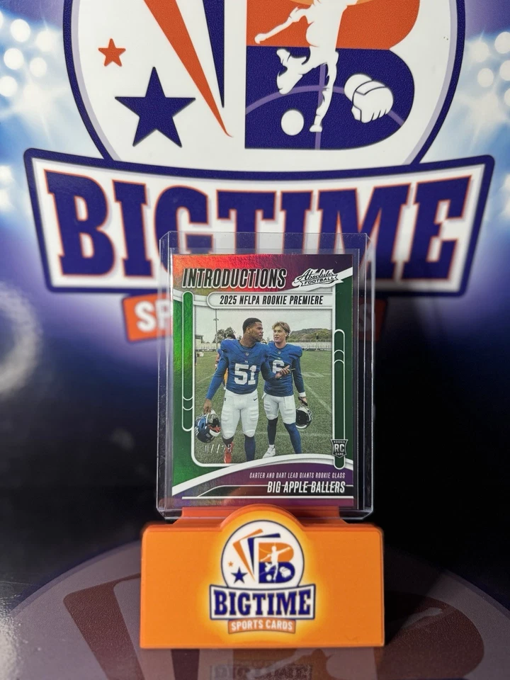 Jaxson Dart/Abdul Carter 2025 Panini Absolute Introductions Spectrum Green /25🔥 - Image 2 of 4