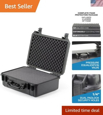 Waterproof Hard Case - Crushproof & Dustproof - Foam Protection - Pressure Eq...