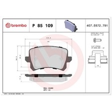 Satz Bremsbeläge Bremsklötze hinten für Seat Alhambra 710 711 | 24549835