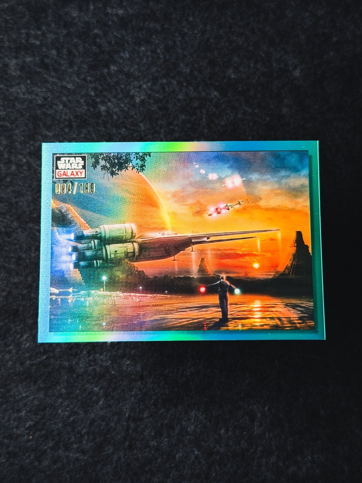 2023 Topps Chrome Star Wars Galaxy #93 Dawn Of The Rebellion AQUA 94/199