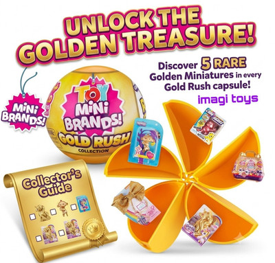 ZURU 5 Surprise TOY MINI BRANDS GOLD RUSH Collection Limited Edition