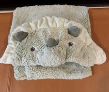 Pottery Barn Kids Dinosaur Nursery Fur Bath Wrap No Mono