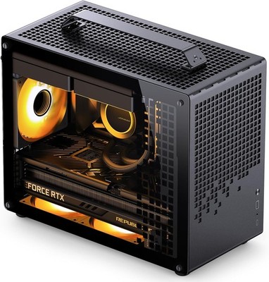 JONSPLUS Z20 Black Micro-ATX Mini Tower PC Case - Portable & Stylish Design