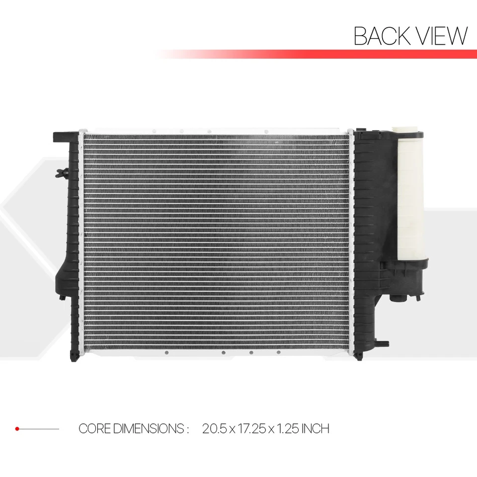 Radiador de refrigeración de núcleo de aluminio repuesto OE para 89-95 BMW 525i/525it dpi-979 Foto 3 de 4