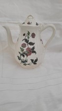 Wedgwood Mandarin England Kaffeekanne Kanne Blumenmotiv Porzellan H 20 cm