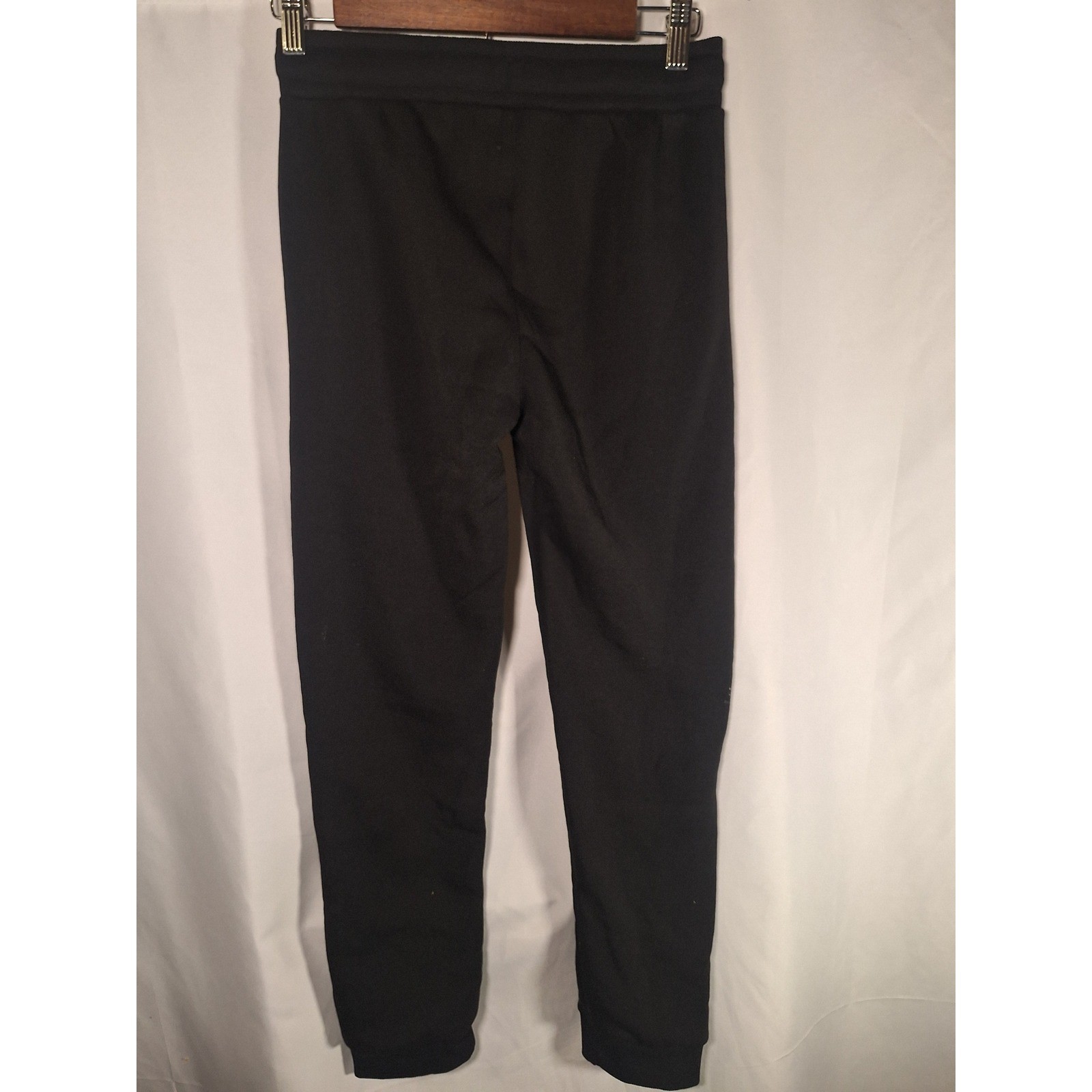 Real Essentials Youth Large Black Fleece Lined Joggers Drawstring Sweatpants thumbnail 2
