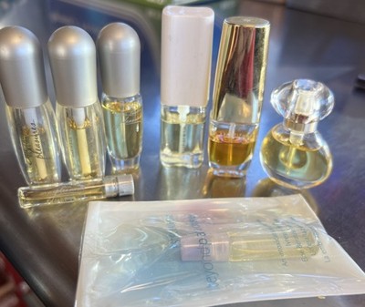 LOT of 6 Estée Lauder Mini Perfume Bottles (+ 2 samples) Content Is A Bonus
