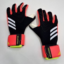 New Adidas Goalkeeper Gloves Predator Size 9 GL League Orange Black IN1600