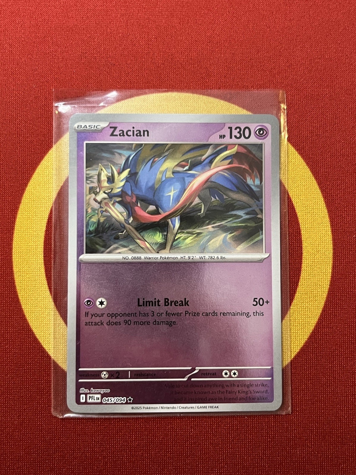 Zacian 045/094 Phantasmal Flames Reverse Holo Rare