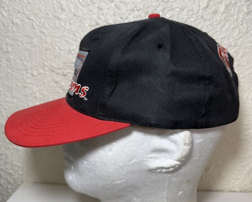 VTG ATLANTA FALCONS Apex One SCRIPT Field Spell Out SnapBack HAT 90s NWOT Read - Picture 4 of 10