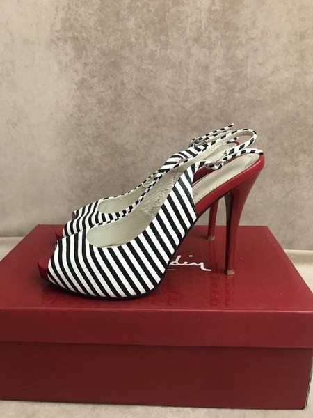 Women Big Rope Heels White Leather 36