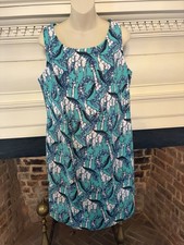 Talbots Tropical Teal Shift Dress Sz 10 NWT $ 109