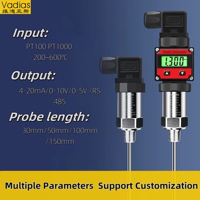 PT100 LCD Temperature Transmitter Temperature Sensor 4-20mA 0-10V Transducer