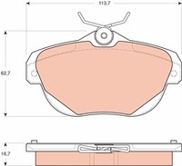 TRW Automotive GDB1664 Bremsscheiben-BremsbeläGe-Kit CitroËN 4253 29