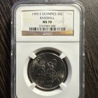1995-S Olympics Baseball Modern Commemorative Half 50C PF 70 NGC — photo 1