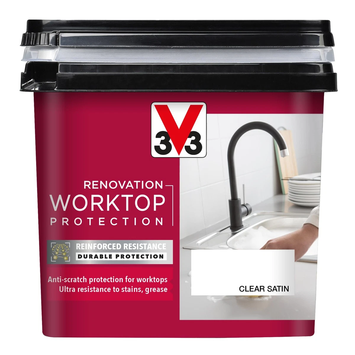 Protección de encimera para encimeras renovadas, transparente, 500 ml