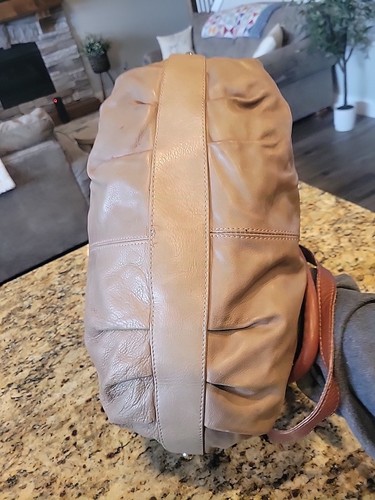 Preowned-Large WMS Unbranded Shoulder/Purse/Handbag Brown Gen Leather-16"x12"x7" - Bild 5 von 10